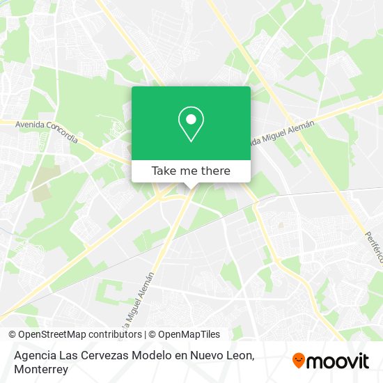 Agencia Las Cervezas Modelo en Nuevo Leon map