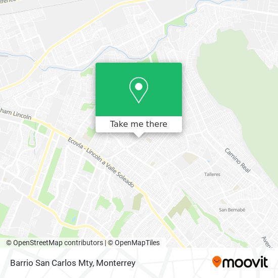 Mapa de Barrio San Carlos Mty