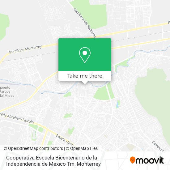 Cooperativa Escuela Bicentenario de la Independencia de Mexico Tm map