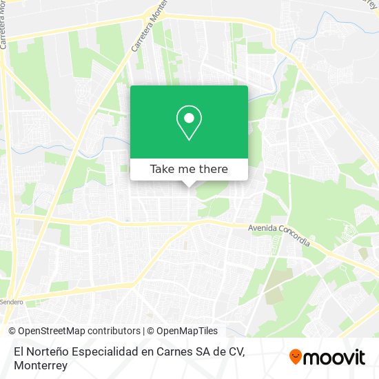 Mapa de El Norteño Especialidad en Carnes SA de CV