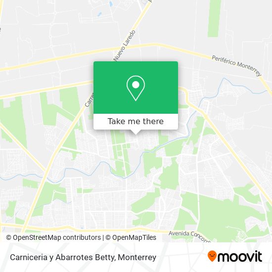 Mapa de Carniceria y Abarrotes Betty