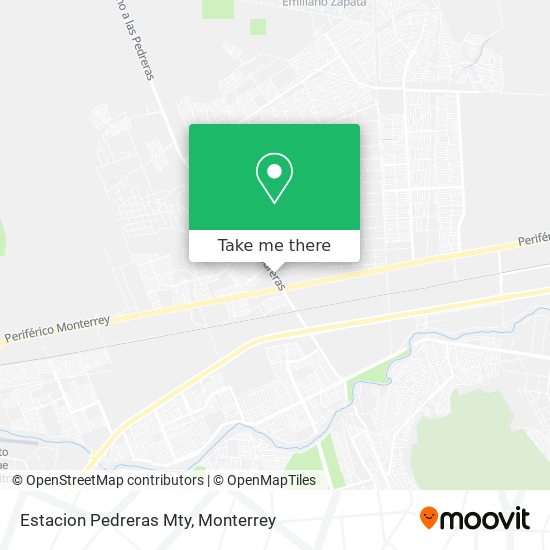 Estacion Pedreras Mty map