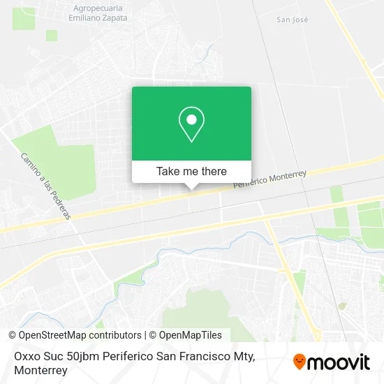 Oxxo Suc 50jbm Periferico San Francisco Mty map