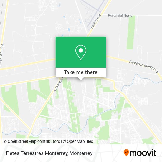 Mapa de Fletes Terrestres Monterrey