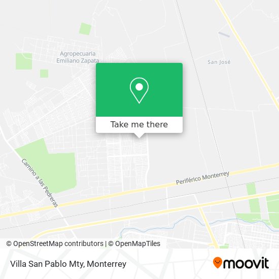 Mapa de Villa San Pablo Mty