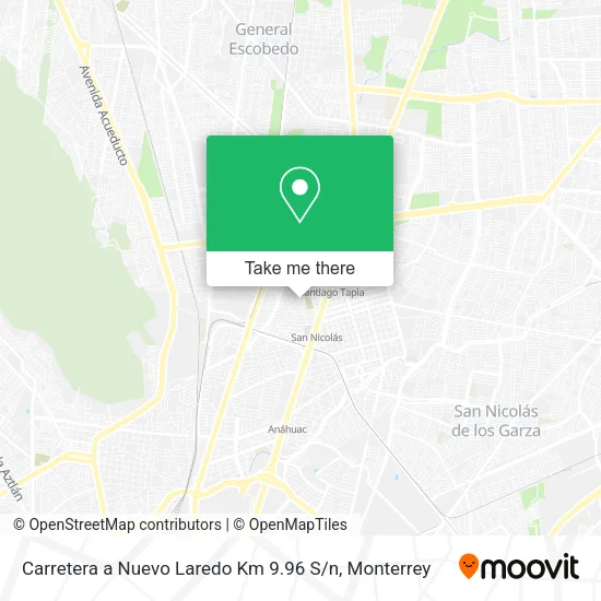 Mapa de Carretera a Nuevo Laredo Km 9.96 S / n