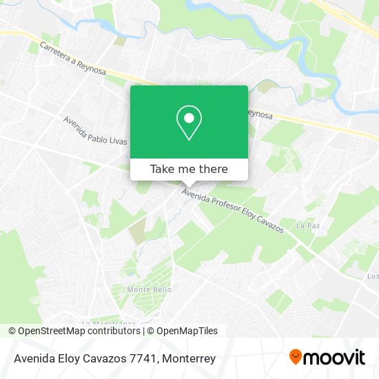 Avenida Eloy Cavazos 7741 map