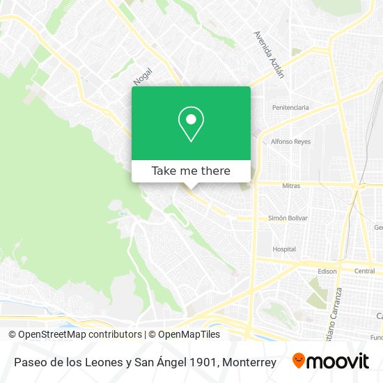 Paseo de los Leones y San Ángel 1901 map