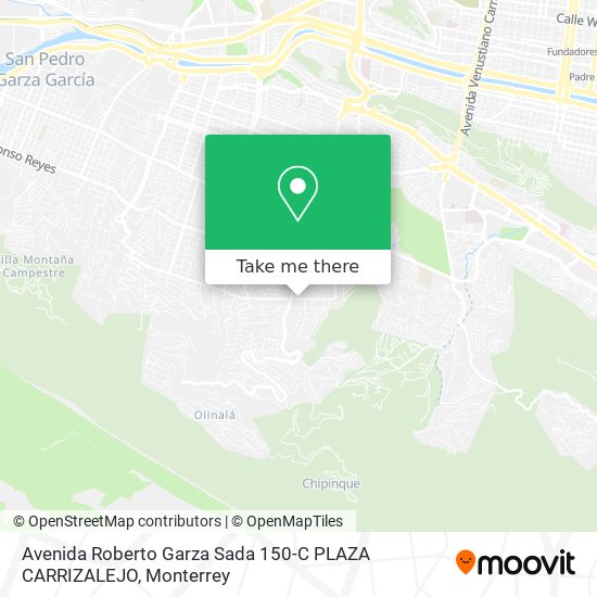 Mapa de Avenida Roberto Garza Sada 150-C PLAZA CARRIZALEJO