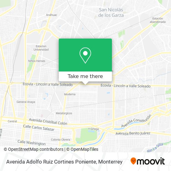 Avenida Adolfo Ruiz Cortines Poniente map