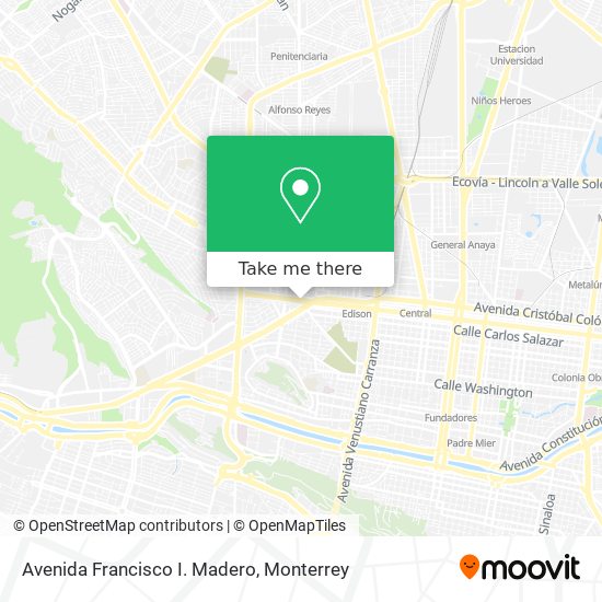 Avenida Francisco I. Madero map