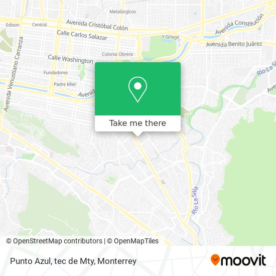 Punto Azul, tec de Mty map