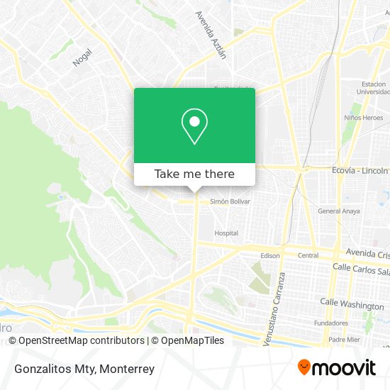 Gonzalitos Mty map