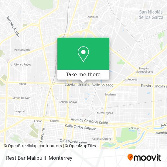 Rest Bar Malibu II map
