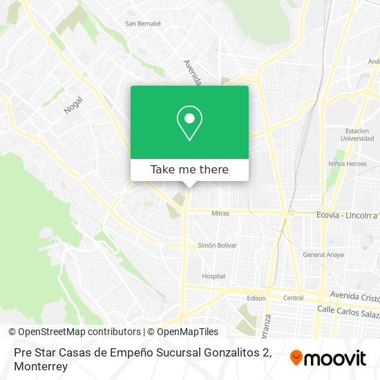 Pre Star Casas de Empeño Sucursal Gonzalitos 2 map