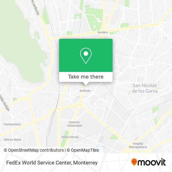 FedEx World Service Center map