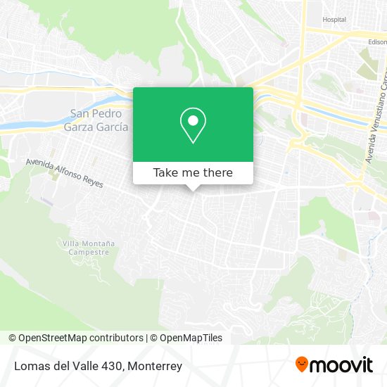 Lomas del Valle 430 map