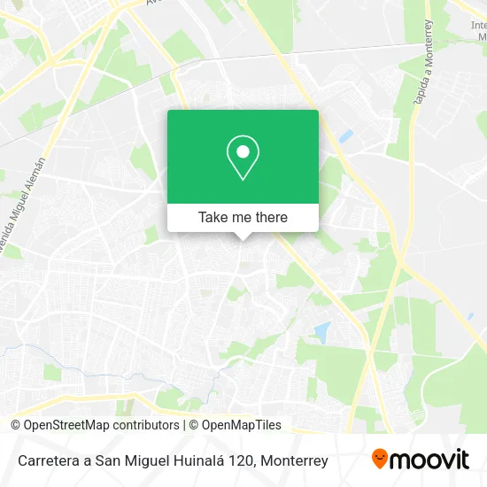 Mapa de Carretera a San Miguel Huinalá 120