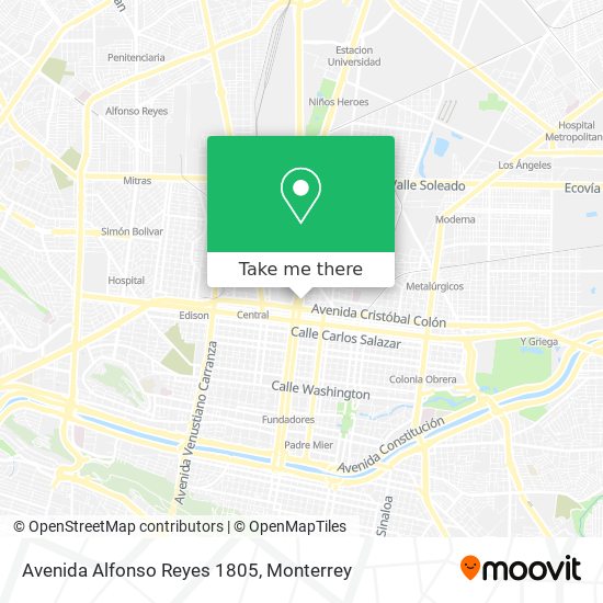 Avenida Alfonso Reyes 1805 map