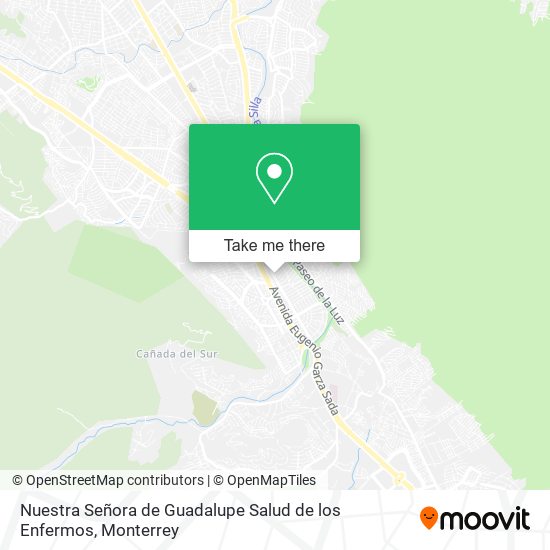 Nuestra Señora de Guadalupe Salud de los Enfermos map
