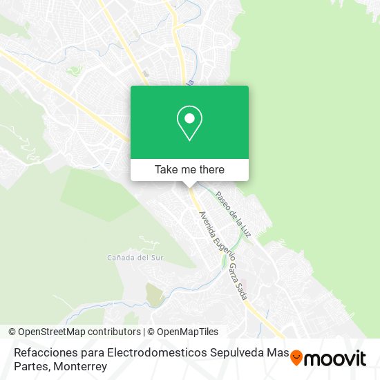 Mapa de Refacciones para Electrodomesticos Sepulveda Mas Partes