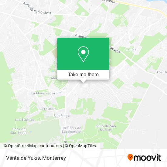 Venta de Yukis map