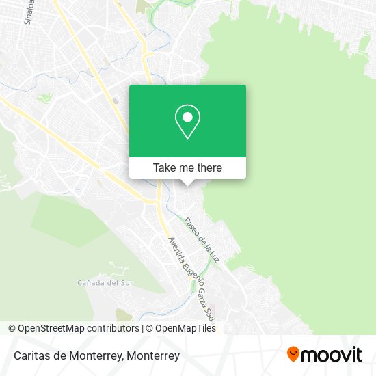 Caritas de Monterrey map