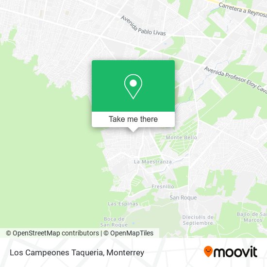 Los Campeones Taqueria map