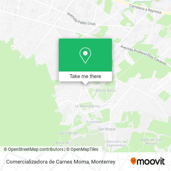 Comercializadora de Carnes Moma map