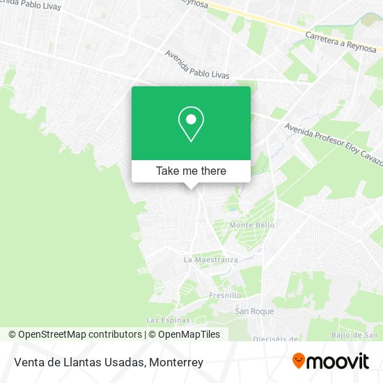 Venta de Llantas Usadas map