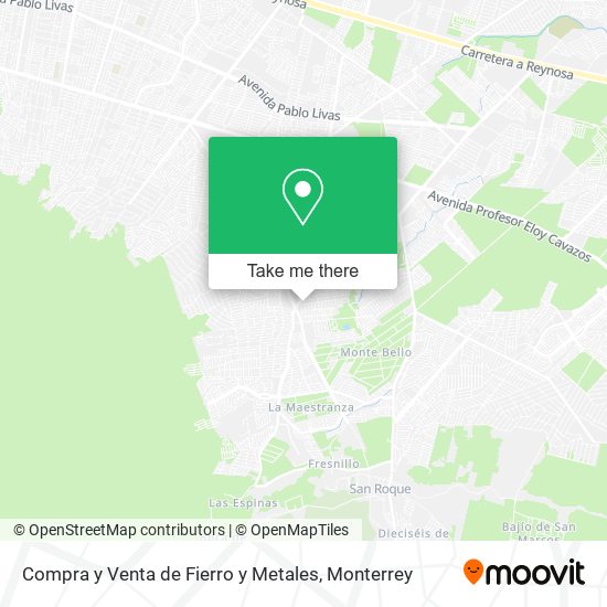 Mapa de Compra y Venta de Fierro y Metales