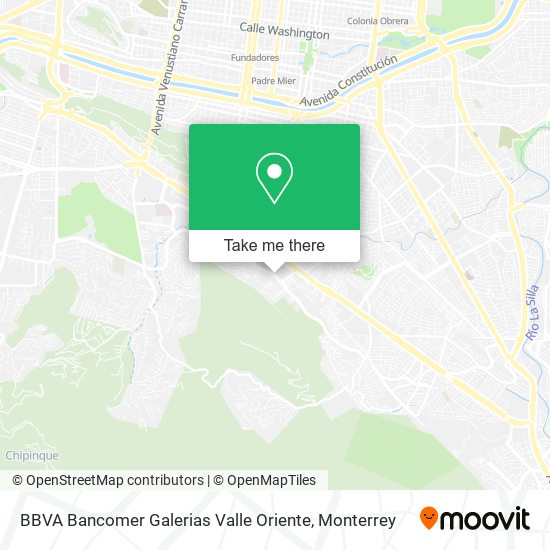 Mapa de BBVA Bancomer Galerias Valle Oriente