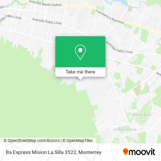 Ba Express Mision La Silla 3522 map