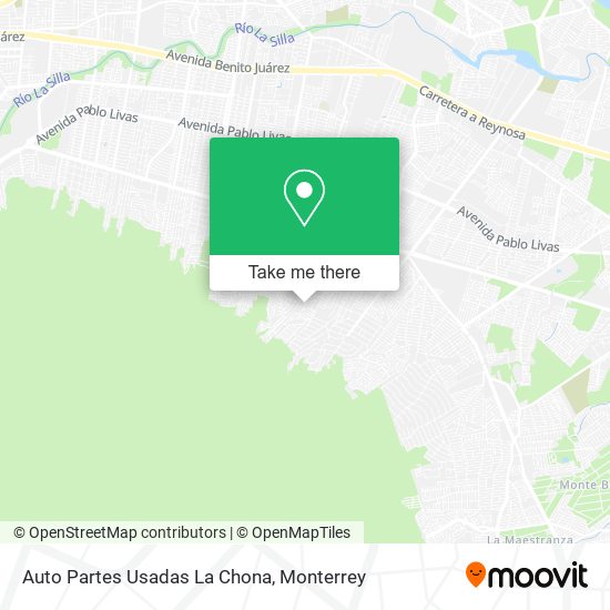 Auto Partes Usadas La Chona map