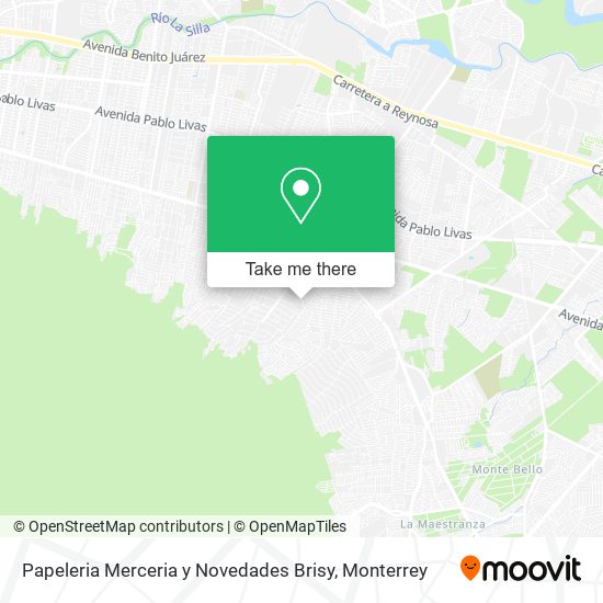 Mapa de Papeleria Merceria y Novedades Brisy