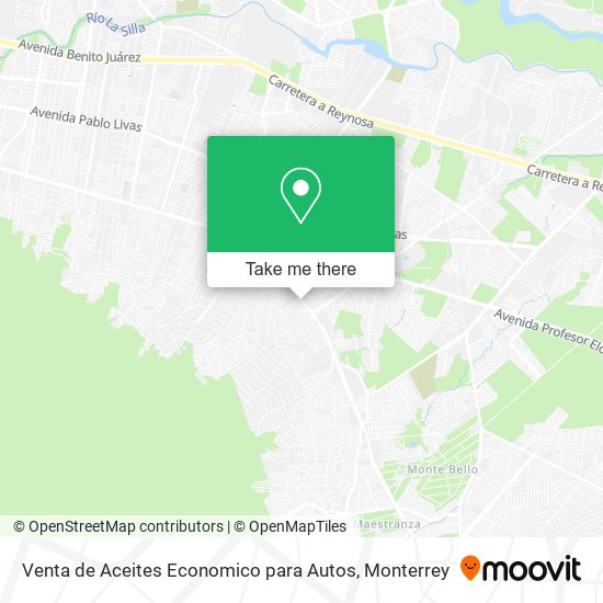 Mapa de Venta de Aceites Economico para Autos