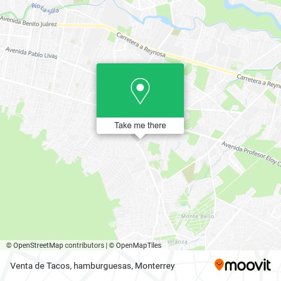 Mapa de Venta de Tacos, hamburguesas