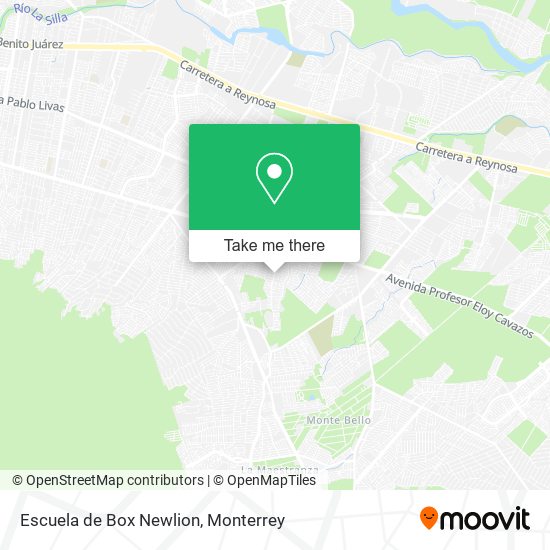 Mapa de Escuela de Box Newlion