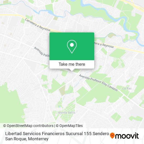 Libertad Servicios Financieros Sucursal 155 Sendero San Roque map