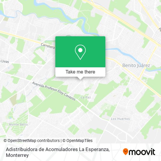 Mapa de Adistribuidora de Acomuladores La Esperanza