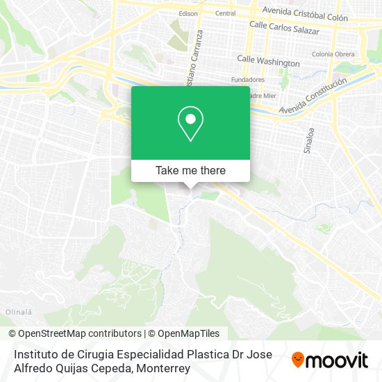 Instituto de Cirugia Especialidad Plastica Dr Jose Alfredo Quijas Cepeda map