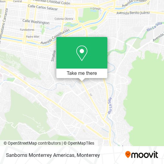 Sanborns Monterrey Americas map