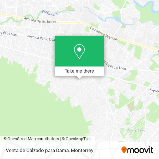 Venta de Calzado para Dama map