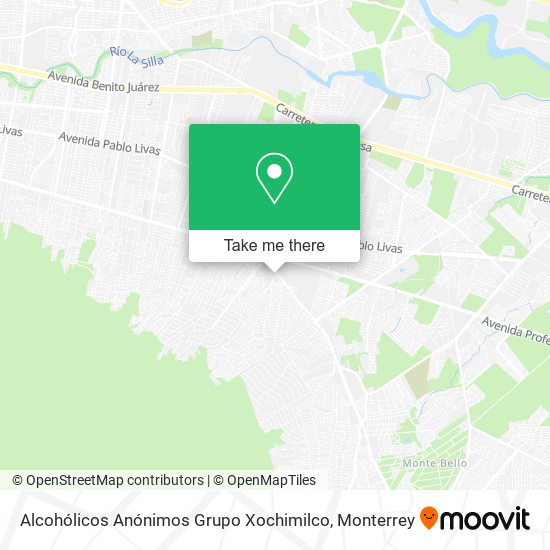 Alcohólicos Anónimos Grupo Xochimilco map
