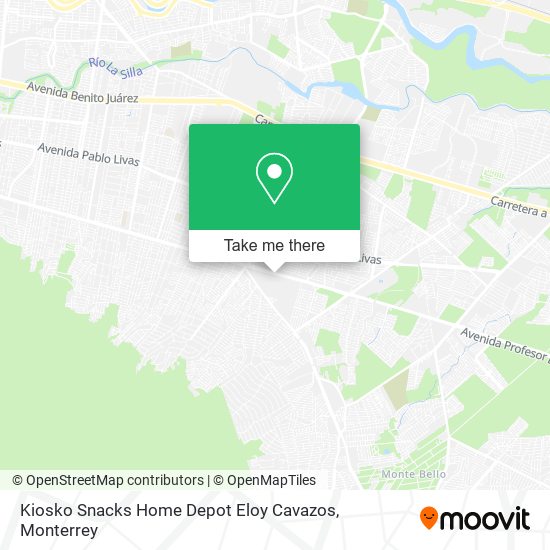 Kiosko Snacks Home Depot Eloy Cavazos map