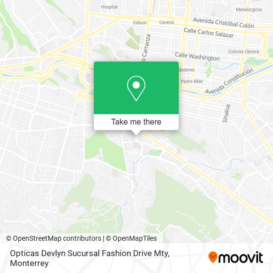 Opticas Devlyn Sucursal Fashion Drive Mty map