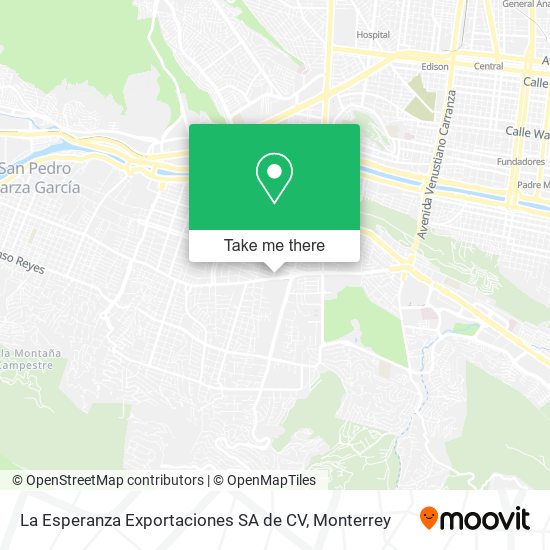 Mapa de La Esperanza Exportaciones SA de CV