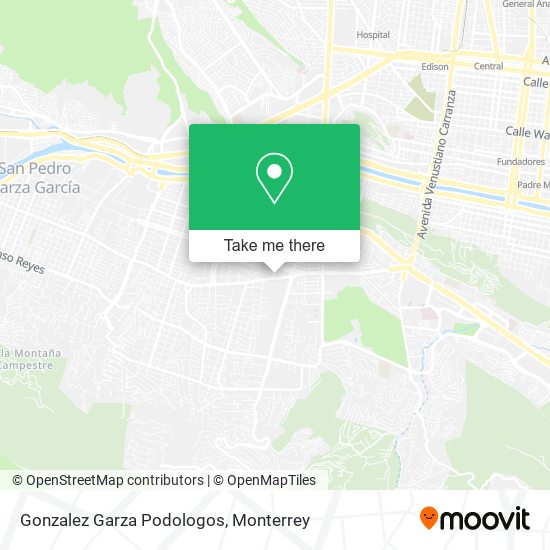 Mapa de Gonzalez Garza Podologos