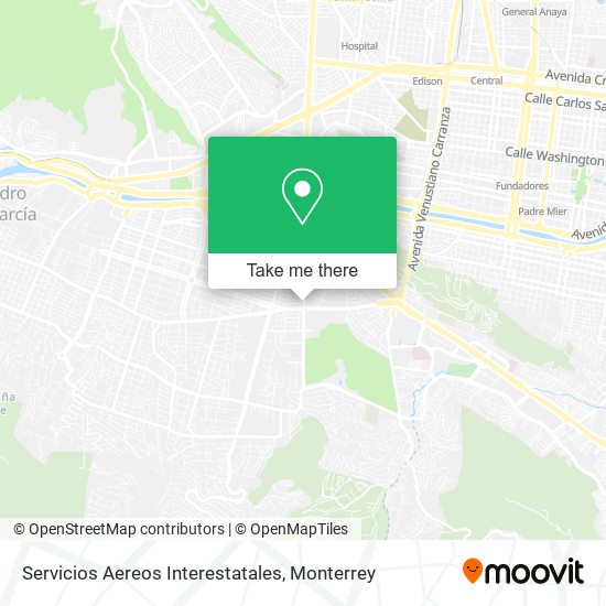 Servicios Aereos Interestatales map