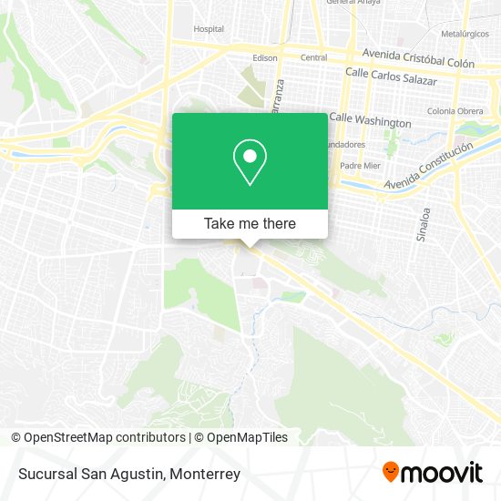 Sucursal San Agustin map